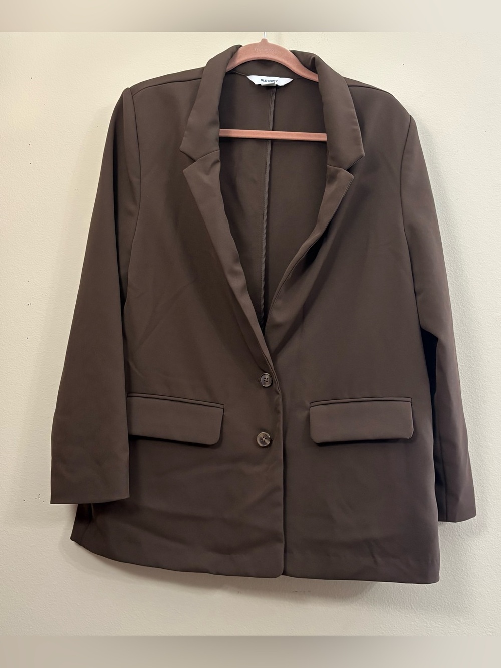 Old Navy in Coffee med brown Women's Blazer size L relaxed unline workwear